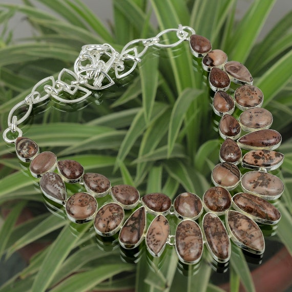Buy Coffee Bean Jasper Necklace 925 Sterling Silver Necklace