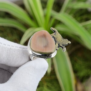 Imperial Jasper Ring 925 Sterling Silver Ring Adjustable Ring 18K Gold Plated Natural Gemstone Ring Handmade Stylish Ring Wedding Gift