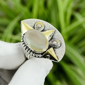Imperial Jasper Ring 925 Sterling Silver Ring Adjustable Ring 18K Gold Plated Beautiful Gemstone Ring Handmade Ring Wedding Gift Unique Ring