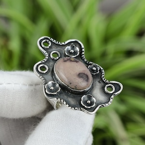 Coffee Bean Jasper Ring 925 Sterling Silver Ring Ring Size 8.25 Birthstone Jewelry Handmade Ring Natural Gemstone Jewelry Anniversary Gift