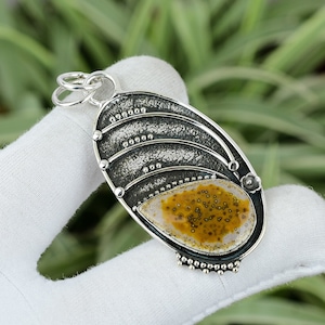 Ocean Jasper Pendant 925 Sterling Silver Pendant Handmade Jewelry High Quality Gemstone Pendant Women&#39;s Special Gift Ocean Jasper Jewelry