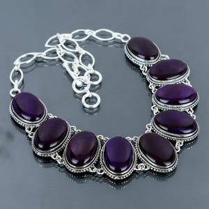 Purple Fire Labradorite Necklace 925 Sterling Silver Adjustable Chain Necklace Gemstone Necklace Handmade Jewelry Vintage Necklace For Gifts