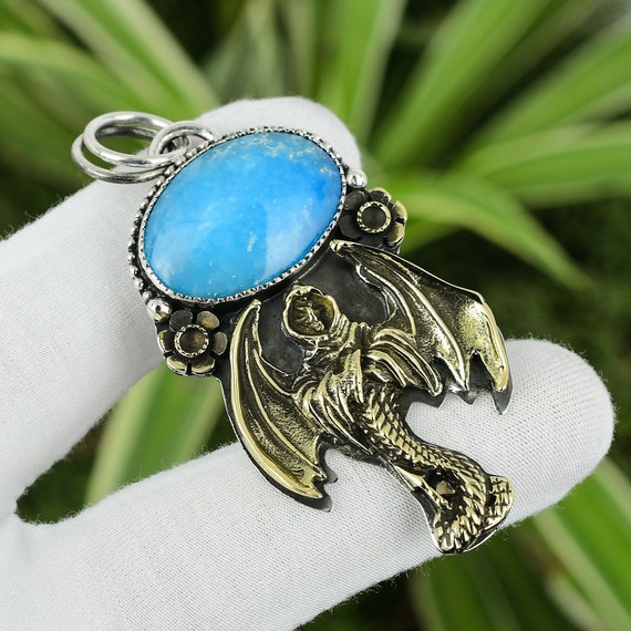 Smithsonite Pendant 925 Sterling Silver Pendant 18K Gold Plated Handmade  Devil Pendant Gemstone Pendant Unique Jewelry Engagement Gift - Etsy
