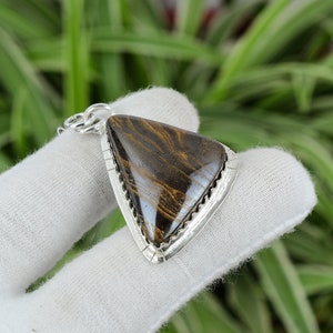 Boulder Opal Pendant 925 Sterling Silver Pendant Original Gemstone Pendant Handmade Boulder Opal Jewelry Statement Pendant Wedding Pendant