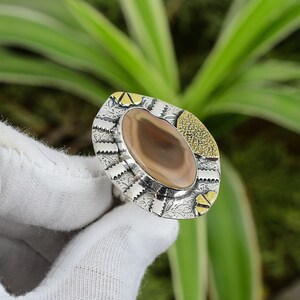 Imperial Jasper Ring 925 Sterling Silver Ring 18K Gold Plated Adjustable Ring Real Gemstone Ring Handmade Women Jewelry Designer Ring