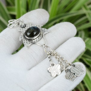Labradorite Pendant 925 Sterling Silver Pendant Gemstone Jewelry Handmade Pendant Designer Pendant Boho Hippie Pendant Women&#39;s Special Gift