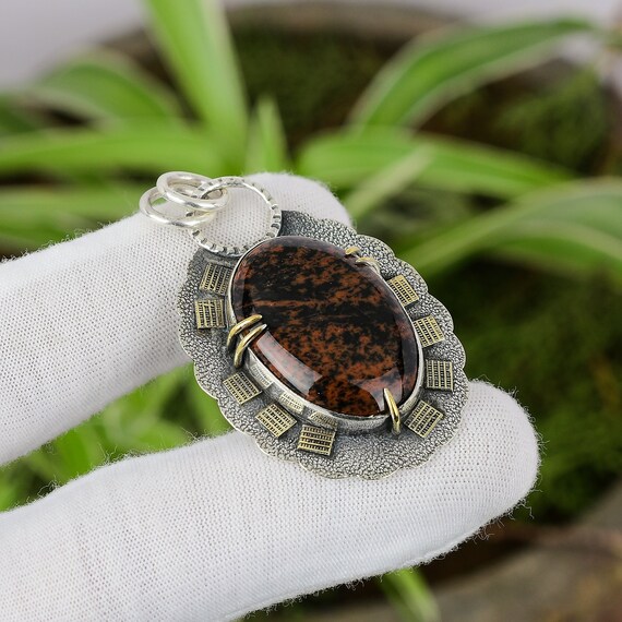 Cast Silver Ring with Mahogany Obsidian Stone, c.1950 | Shiprock Santa Fe