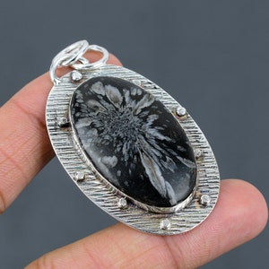 Chrysanthemum Pendant 925 Sterling Silver Pendant Original Gemstone Jewelry Handmade Pendant Birthstone Jewelry Gift For Her Amazing Pendant