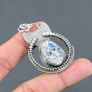 K2 Jasper 925 Sterling Silver Pendant: Handmade Gemstone Jewelry