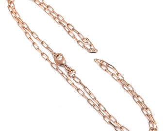 Copper Chain Designer Copper Chain Handmade Chain Necklace Chain For Pendant Link Chain Jewelry Pure Copper Cable Chain Lobster Claw Chain