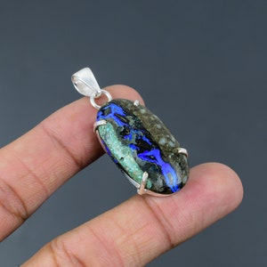 Azurite Malachite Pendant 925 Sterling Silver Pendant Awesome Gemstone Pendant Handmade Jewelry Unique Pendant Gift For Women Silver Jewelry