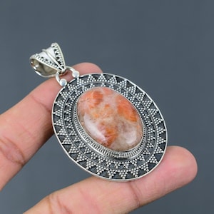 Sunstone Pendant 925 Sterling Silver Pendant Handmade Jewelry Latest Design Pendant Gemstone Jewelry Wonderful Vintage Pendant Gift For Him
