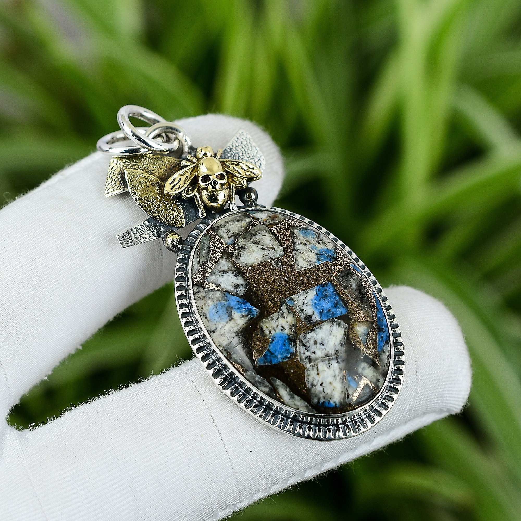 Huge Honeybee Jasper Native American Sterling Silver Scorpion Bracelet Huge Honeybee Jasper Native American Sterling Silver Scorpion Bracelet