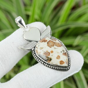 Spessartine Garnet In Limestone Pendant 925 Sterling Silver Pendant Handmade Brand New Pendant Women&#39;s Special Gift Awesome Gemstone Jewelry