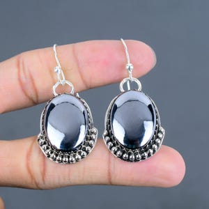 Shungite Earring 925 Sterling Silver Earrings Dangle Earring Shungite Real Gemstone Jewelry Designer Earring Gifts For Her Handmade Jewelry