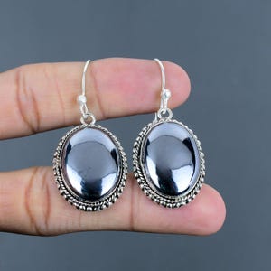 Shungite Earring 925 Sterling Silver Earrings Vintage Earrings Shungite Gemstone Jewelry Designer Earring Gifts For Mother Handmade Jewelry