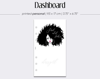 PrintED Personal Planner Dashboard Quote, Filofax Dashboard for Minimal Planner, Boss Lady Dashbaord, Boss Girl Quote, Laminated dash