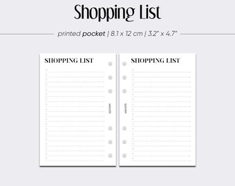 Liste d’achats IMPRIMÉ, Liste d’épicerie avec catégories, épicerie, liste de souhaits, Liste de menu, planificateur de repas, inserts minimalistes de planificateur de poche