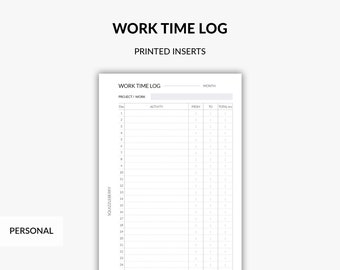 Horaire IMPRIMÉ sur les heures de travail, entrée et sortie, suivi des feuilles de temps, suivi du temps, journal des heures de travail, travail à domicile, horaire de travail