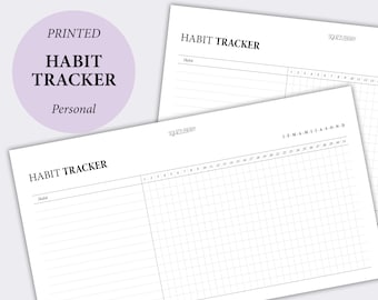 Op de afbeelding: Printbare gewoontetracker met een raster om dagelijkse gewoontes bij te houden. De tracker bevat een ruimte voor de naam van de gewoonte en een raster voor elke dag van de maand. Het raster is gelabeld met de dagen van de week en de nummers 1 tot en met 31.