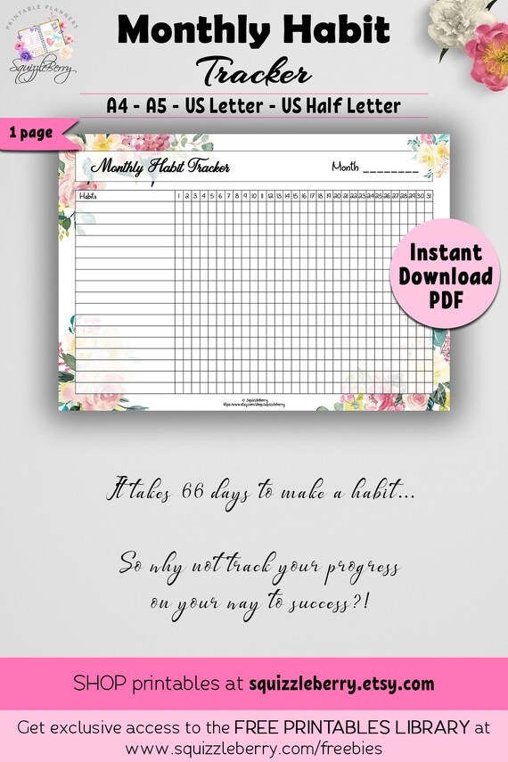 Watercolor Every month Pattern Tracker Printable for Planners, Crimson Reason Planner, Exercise Tracker, Weekly Pattern Tracker, Drinking water Bottle Tracker photo regarding Goal Planners titled Watercolor Regular Behavior Tracker Printable for Planners, Crimson Function Planner, Health Tracker, Weekly Behavior Tracker, H2o Bottle Tracker