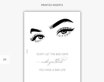 PRINTED Planner Dashboard Quote, Filofax Dashboard for Minimal Planner, A5 Planner Inserts, Boss Lady Dashbaord, Boss Girl Quote