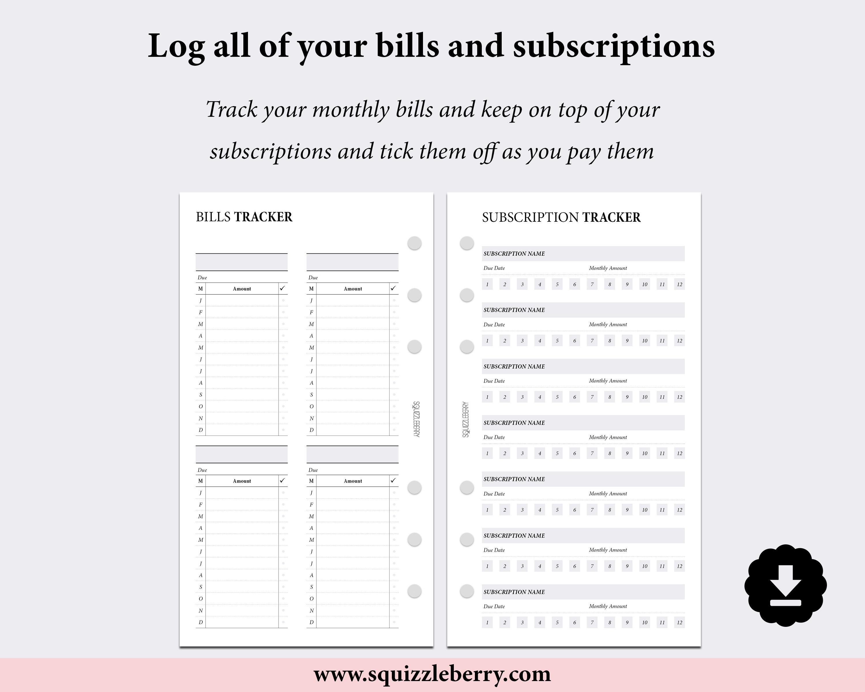 Budget Planner Bundle Expense Tracker Monthly Budget | Etsy