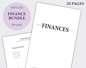 PRINTED Finance Planner Bundle, Debt Payoff, Saving Tracker, Debt Snowball, Gift Planner, Goals Tracker, Financial Goals, Personal Inserts