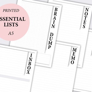 PRINTED Notes Pages Lined Paper to Do List With Checkboxes - Etsy