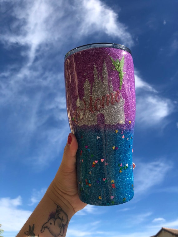 Disney Castle Tumbler Disney Glitter Tumbler Disney Cups | Etsy