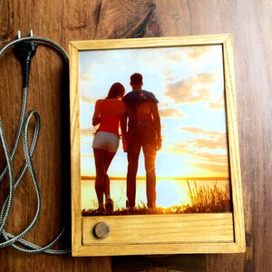 Custom Frame Led Lights Photo Box, Personalized Gifts Photo on Wood ...