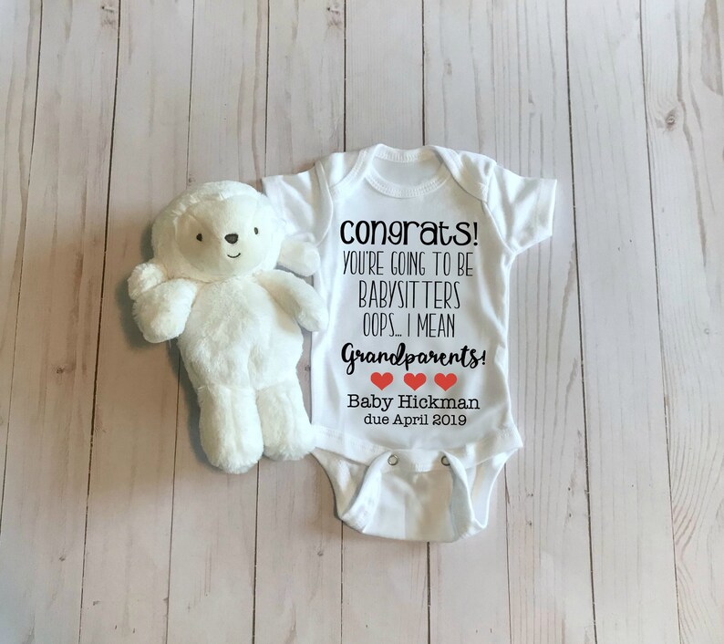 Funny Pregnancy Announcement Onesie® for Grandparents Baby Etsy