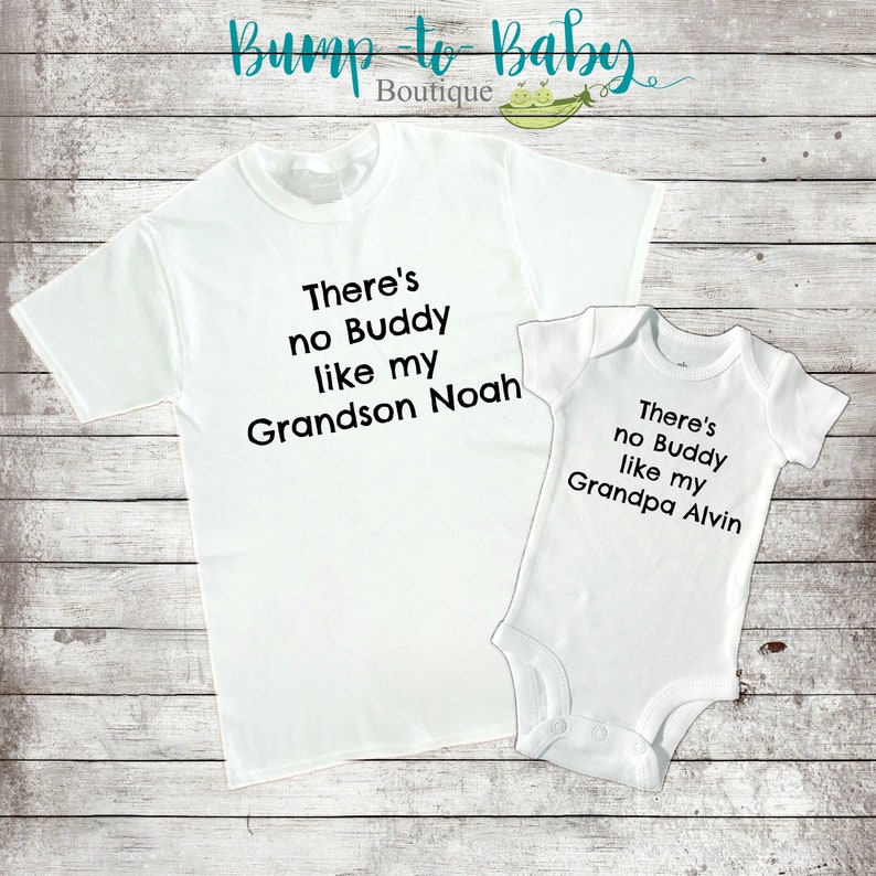 Fathers Day Gift for Grandpa Grandson Matching Kid Shirts Matching shirts for Grandfather Papa Grandson There/'s No Buddy like my T-shirt