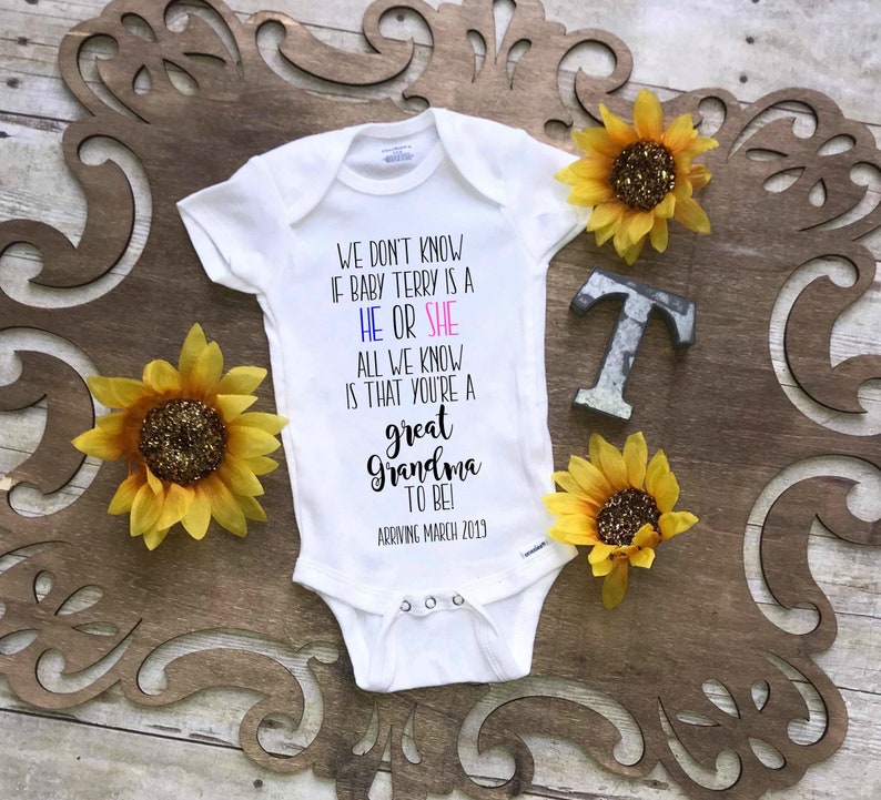 Great Grandma to Be Onesie® Pregnancy Announcement for Great | Etsy