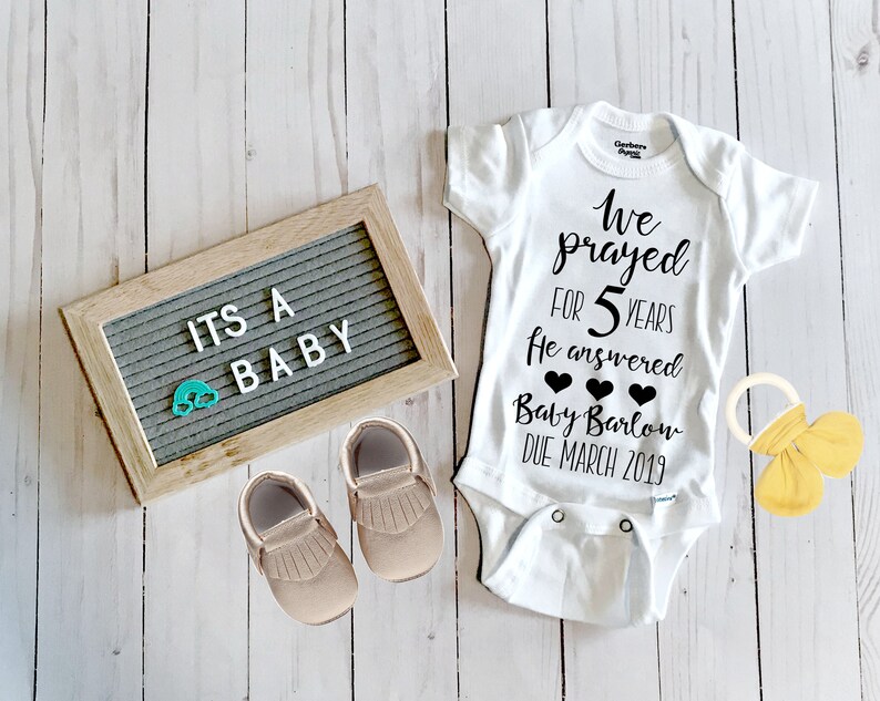 Christian Pregnancy Announcement Onesie® Infertility Warrior Etsy