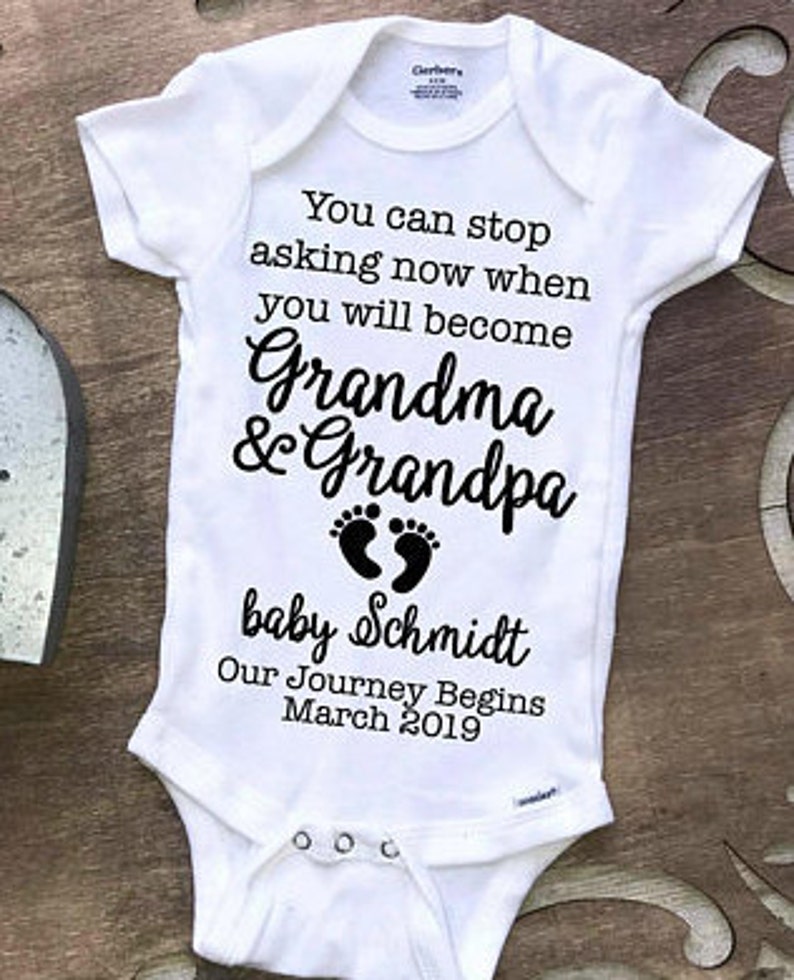 Funny Pregnancy Announcement Onesie® for Grandparents First Etsy