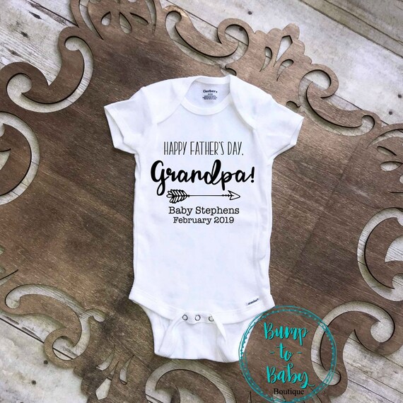 Download Fathers Day Pregnancy Announcement Onesie For Grandpa Etsy