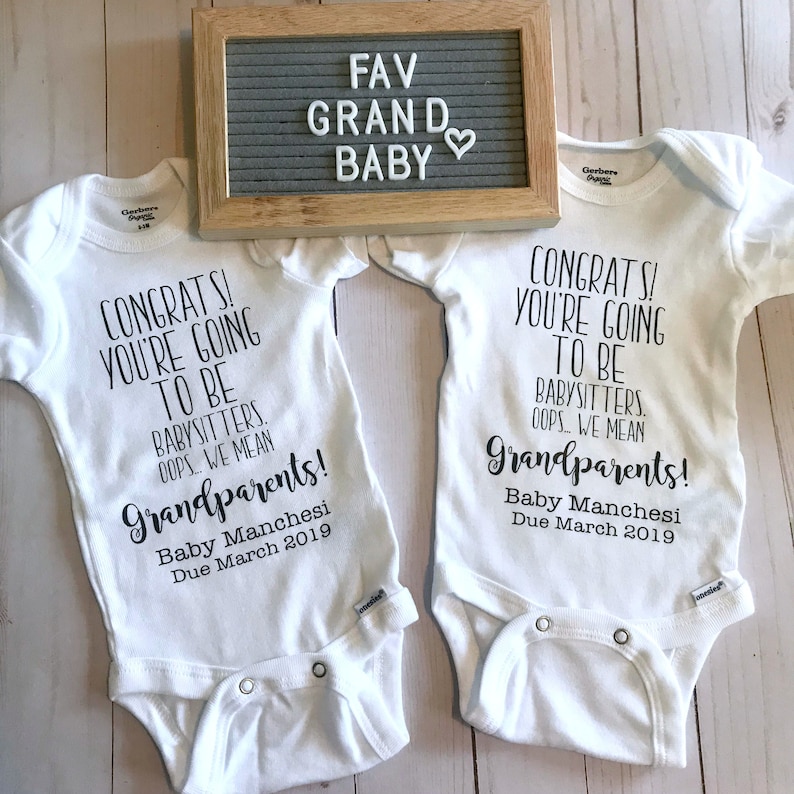 Funny Pregnancy Announcement Onesie® for Grandparents Baby Etsy