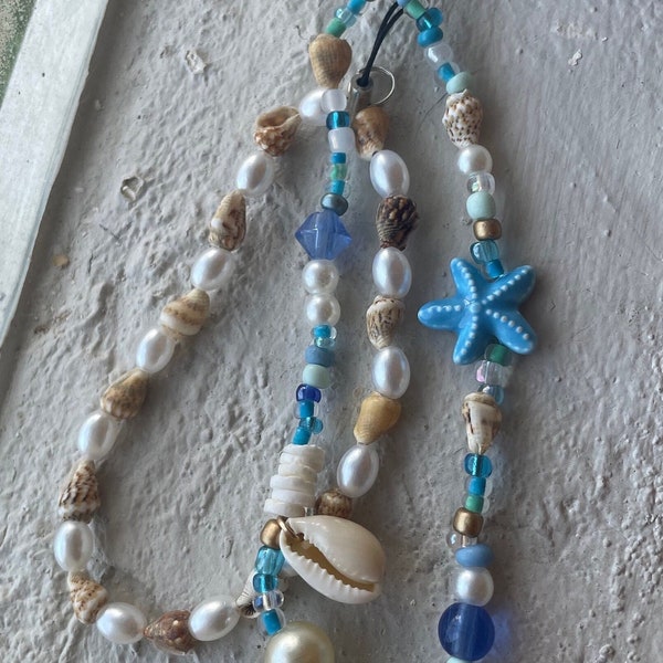 Shells Phone Charm Pearl Shell Charm - Etsy