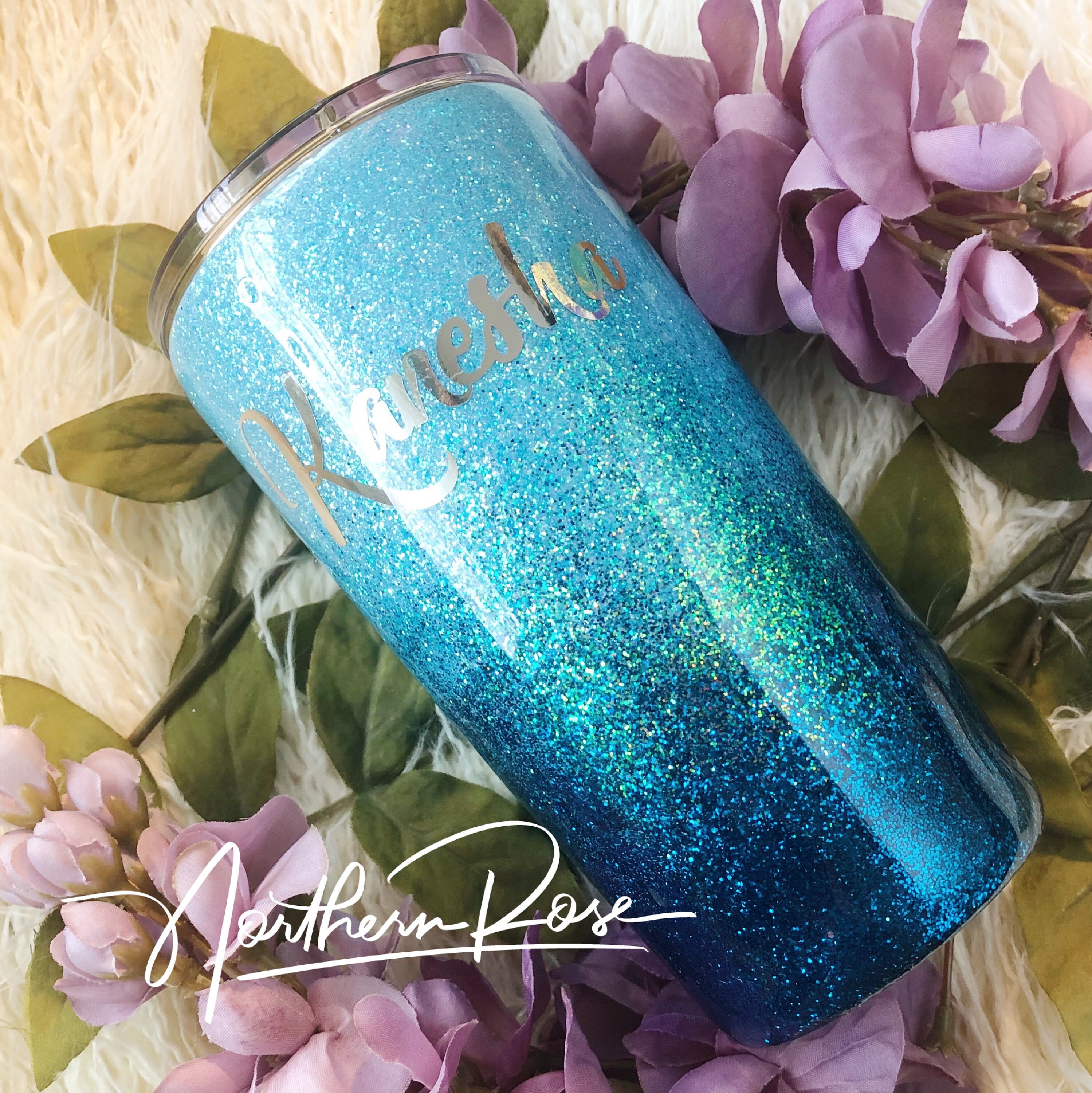 Blue Ombre Glitter Tumbler Glitter Tumbler Ombre Tumbler - Etsy
