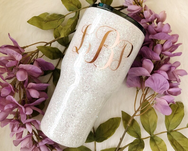 Chunky White Glitter Tumbler Glitter Tumbler Ombre Tumbler Etsy