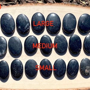 BLACK TOURMALINE PALM Stone, Choice S, M, L, Crystal Natural Stones, Spiritual Gifts, Grounding Protection