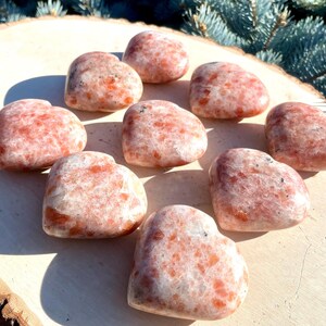 SUNSTONE HEART, Choice, High Quality Natural Orange Gemstone Stone, Polished Crystal, Spiritual Gifts,