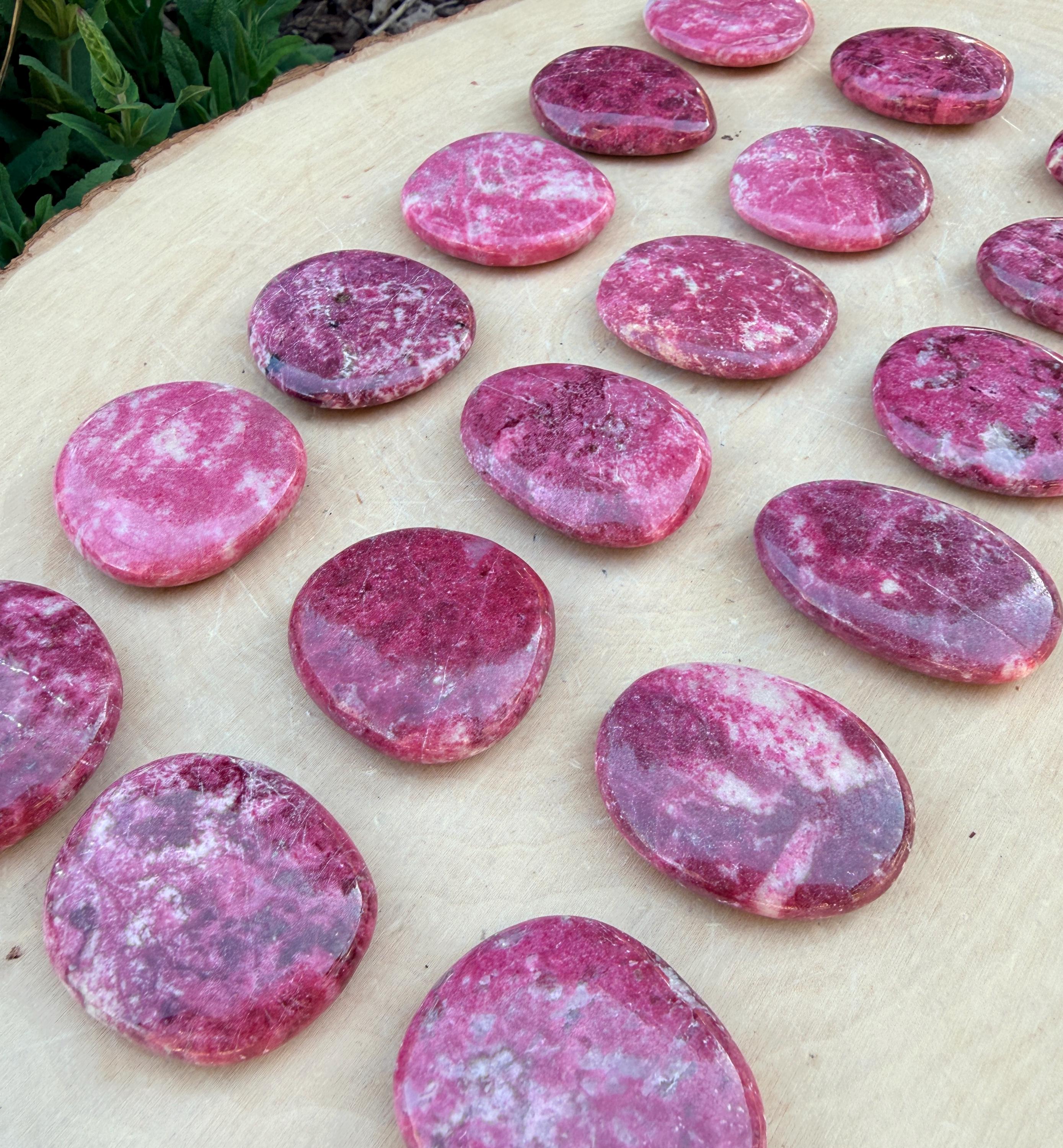 THULITE MINI PALM Stone, Choice, Worry Pocket Stones, Natural
