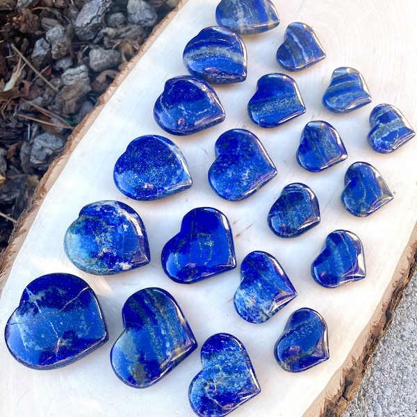 LAPIS LAZULI HEART, Choice, Polished Crystal Gemstone, Royal Blue Natural Stone Hearts, Spiritual Gifts