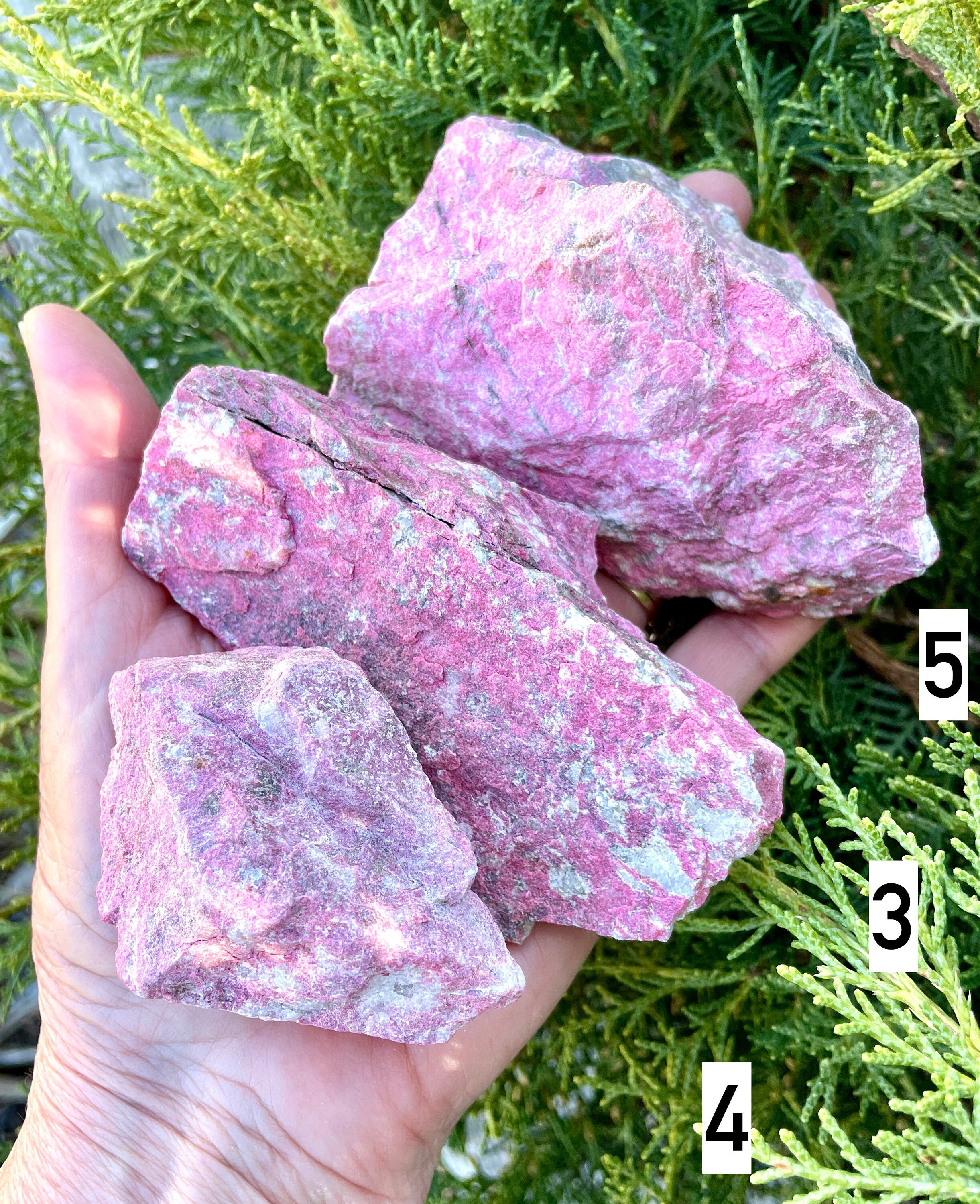 画材 Thulite genuine 画材 Thulite genuine Natural Pink Thulite Slice Rough Gemstone Raw