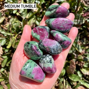 RUBY ZOISITE TUMBLE, High Quality, Top Grade, Polished Crystal Gemstone Stone Tumble, Spiritual Gifts