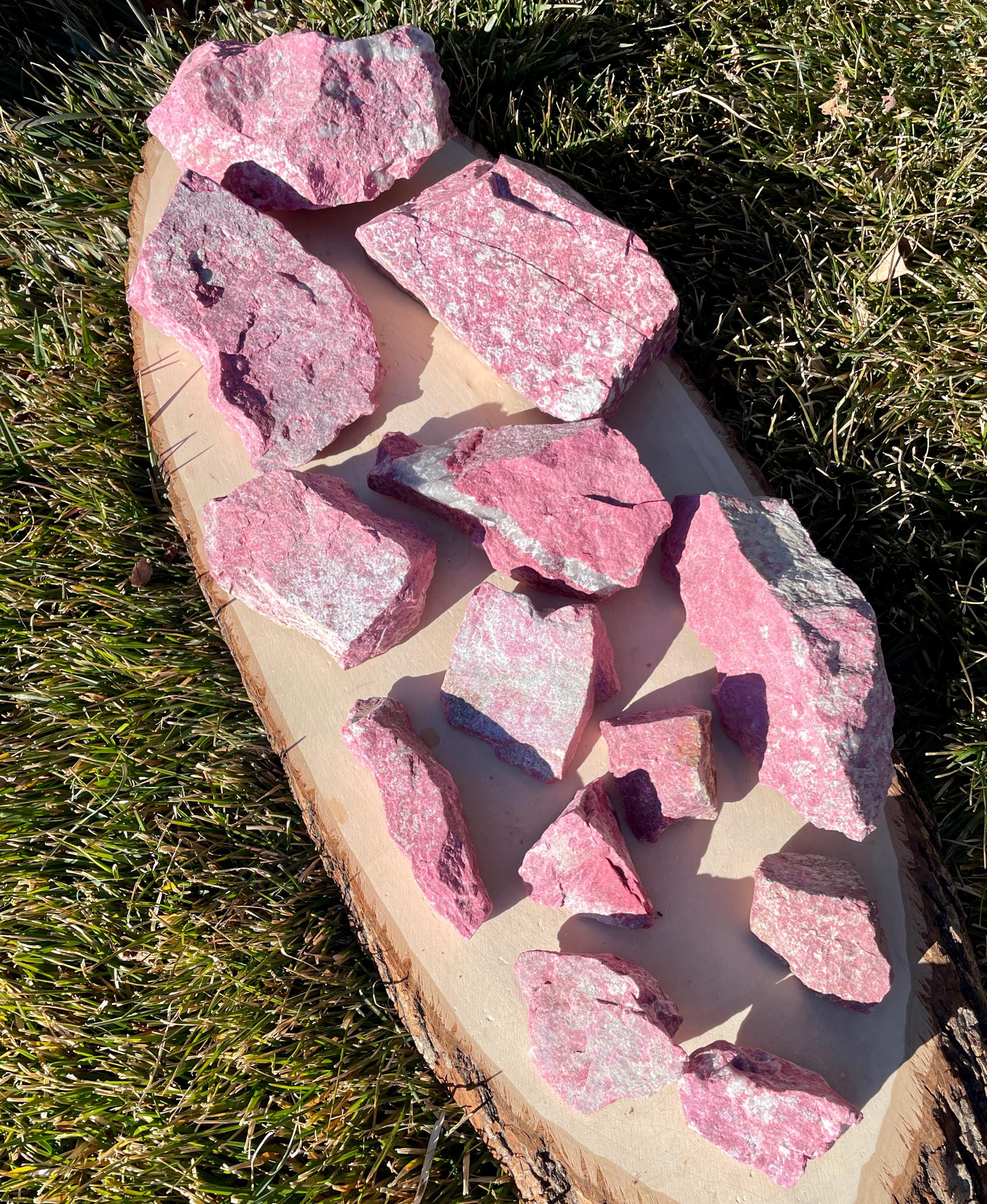 RAW THULITE STONE Norway Gemstone, Choice, Natural Vibrant Pink