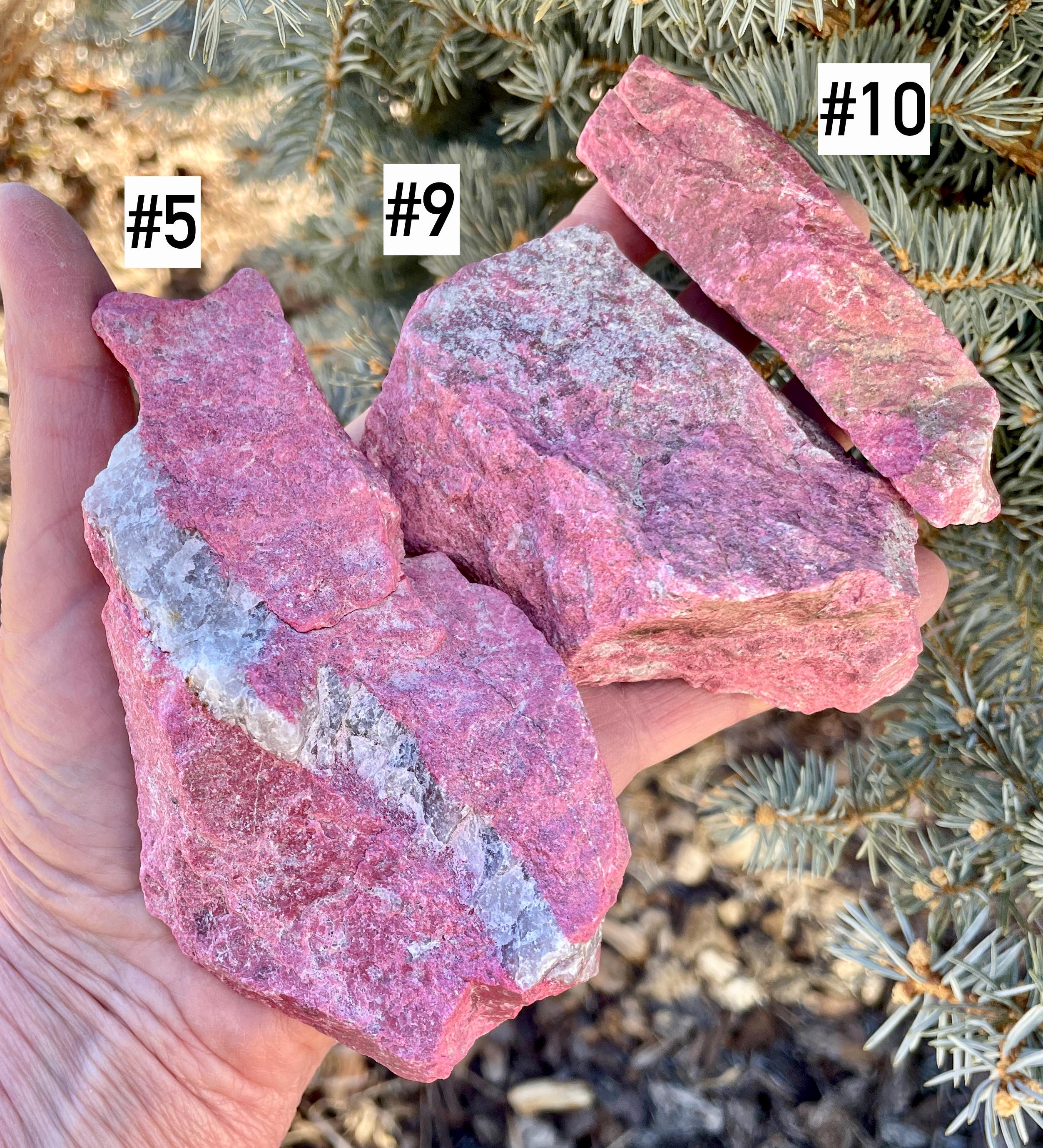 Lg RAW THULITE STONE Norway Gemstone, Choice, Natural Vibrant Pink