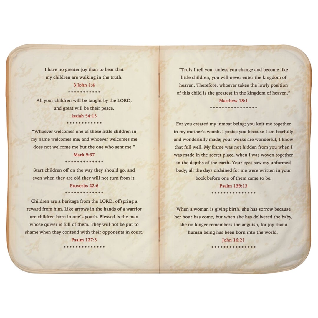 Scripture Baby Blanket. Sherpa Receiving Blanket, Swaddling Blanket